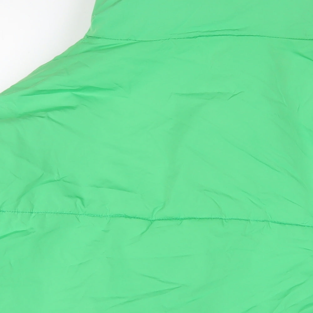 Womens UK Size 12 Topshop Green Quilted Coat