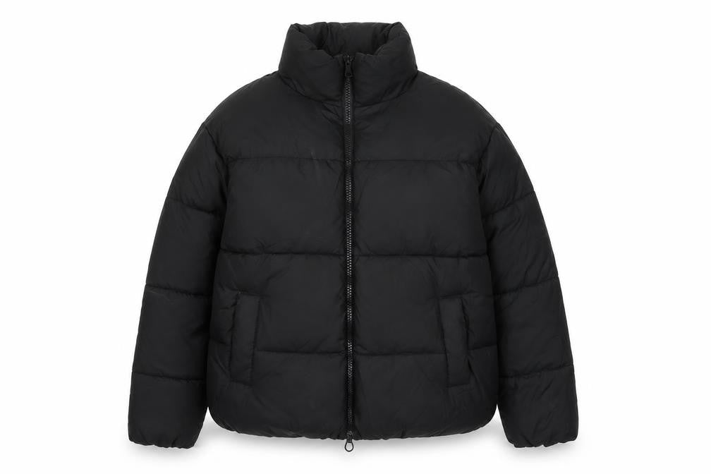 Womens UK Size 12 Topshop Black Quilted Coat