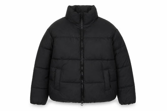 Womens UK Size 12 Topshop Black Quilted Coat