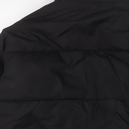 Womens UK Size 12 Topshop Black Quilted Coat