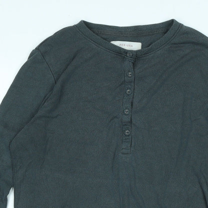 Womens UK Size 8 Per Una Grey Jersey T-Shirt