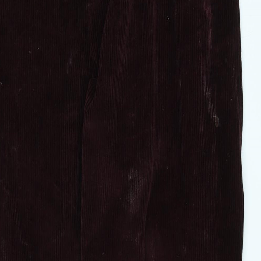 John Lewis Mens Red Cotton Trousers Size 32 in L31 in Regular Zip