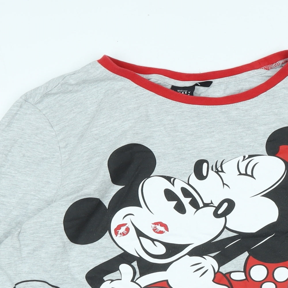 Womens UK Size L Disney Grey Jersey T-Shirt