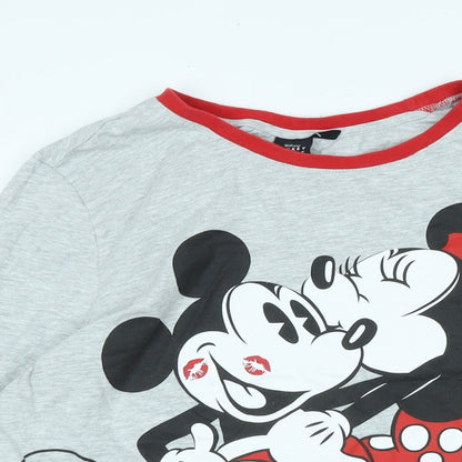 Womens UK Size L Disney Grey Jersey T-Shirt