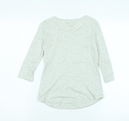 Gap Girls Grey Cotton Pullover T-Shirt Size 8-9 Years Crew Neck - Sequins