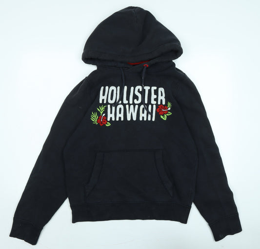 Mens UK Size L Hollister Black Pullover Hoodie