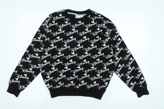 Womens UK Size One Size Disney Black Pullover Sweatshirt