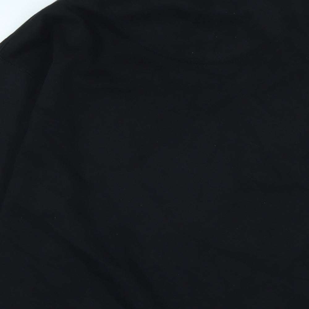 Brand and care label for Star Wars boys’ black polyester pullover sweatshirt, size M, - logo - star wars