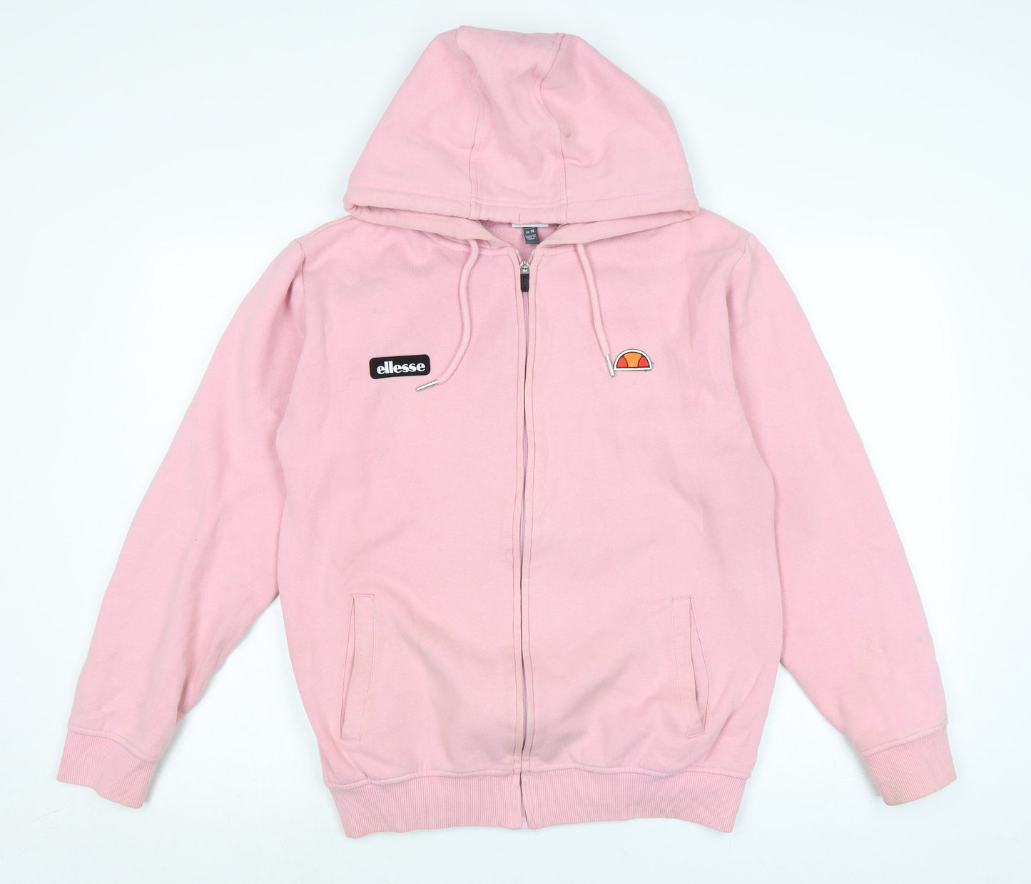 ellesse Womens Pink Jacket Size 12 Zip - Logo - Ellesse