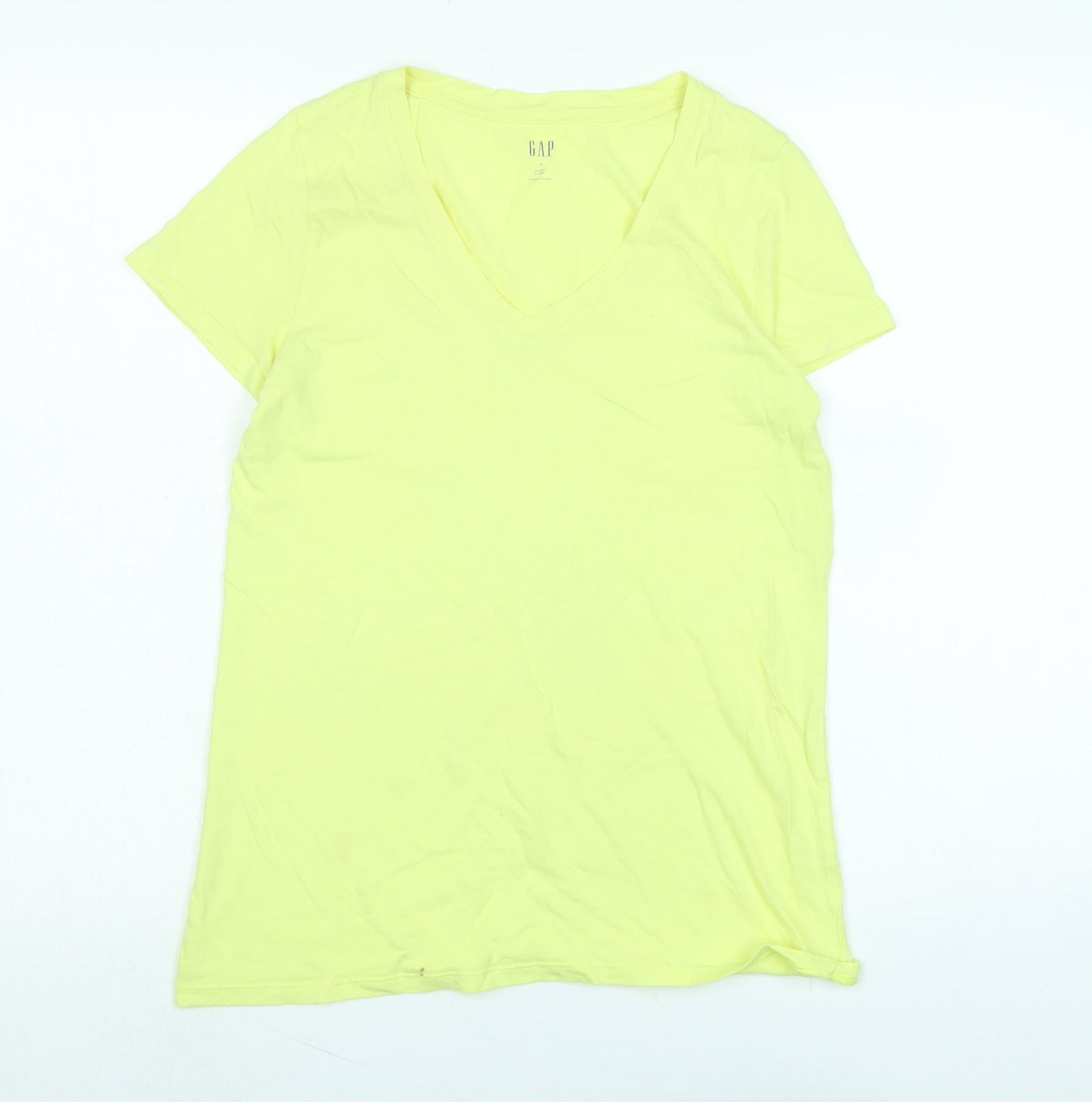Womens UK Size M Gap Yellow Basic T-Shirt