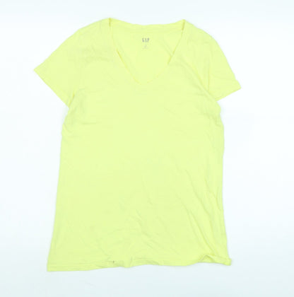 Womens UK Size M Gap Yellow Basic T-Shirt