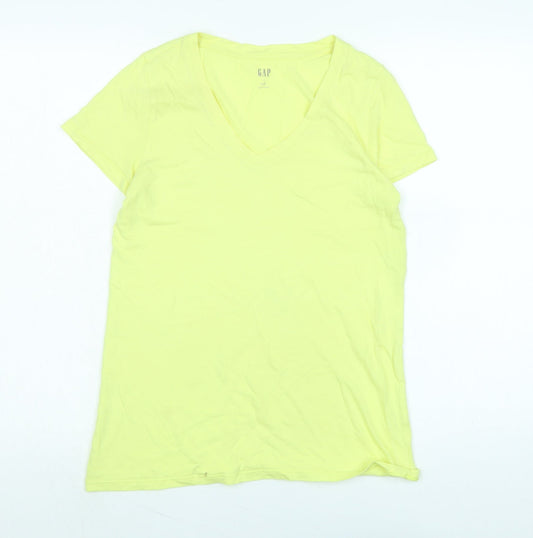 Womens UK Size M Gap Yellow Basic T-Shirt