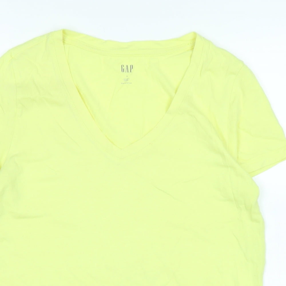 Womens UK Size M Gap Yellow Basic T-Shirt