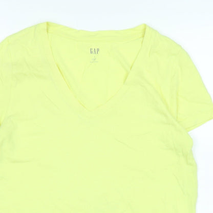 Womens UK Size M Gap Yellow Basic T-Shirt