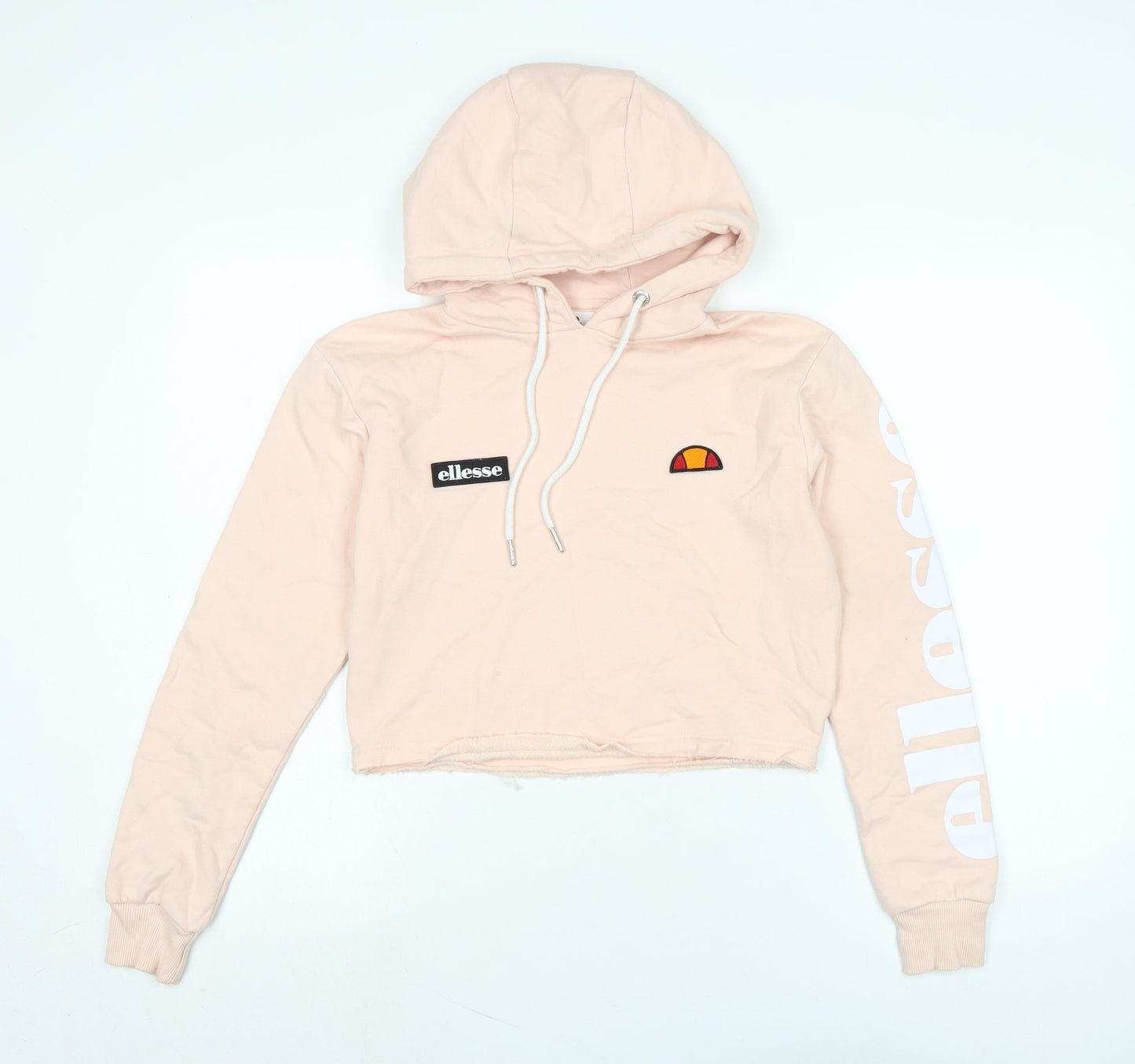 ellesse Womens Pink Polyester Pullover Hoodie Size 8 - Logo - Ellesse