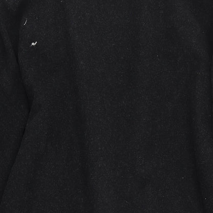 Mens UK Size 44 John Slim Black Overcoat