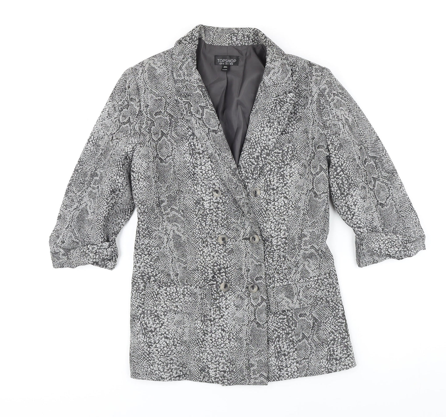 Womens UK Size 8 Topshop Grey Jacket