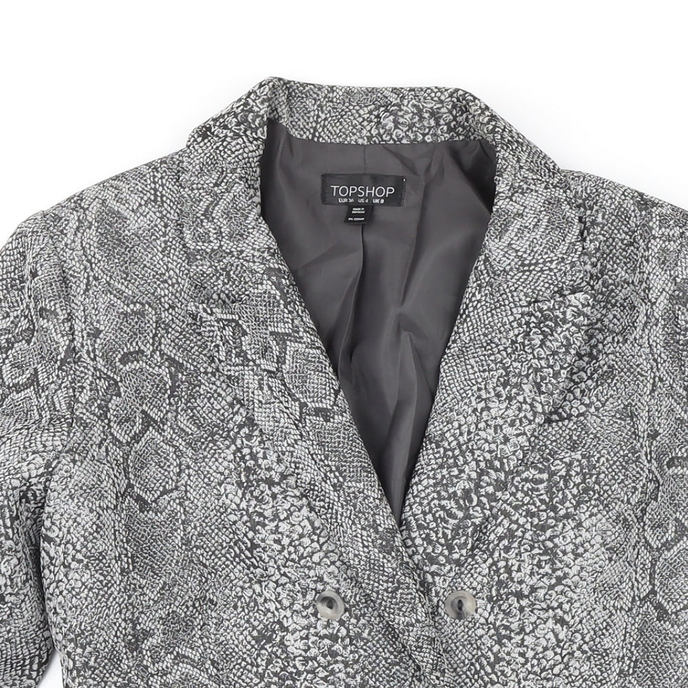 Womens UK Size 8 Topshop Grey Jacket