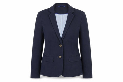 Marks & Spencer Womens Blue Jacket Blazer Size 8 Button - Slim fit