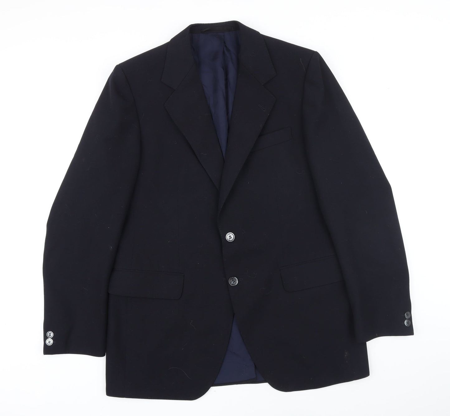 Mens UK Size 54 Trevira Regular Blue Suit Jacket