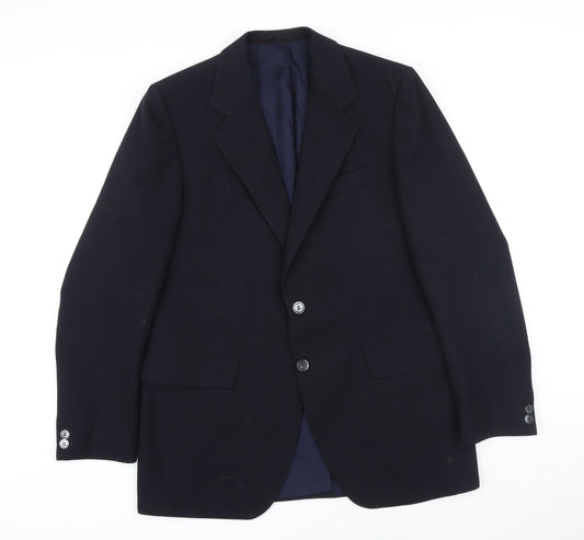 Mens UK Size 54 Trevira Regular Blue Suit Jacket