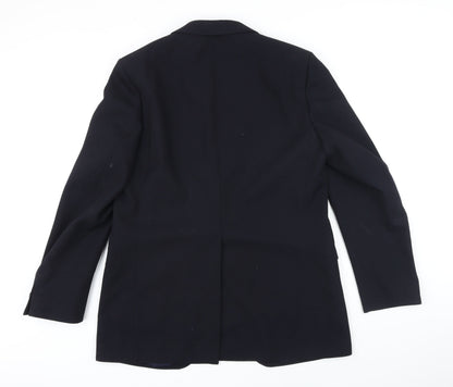 Mens UK Size 54 Trevira Regular Blue Suit Jacket