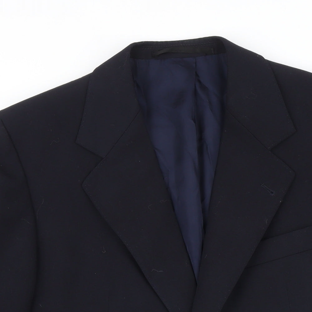 Mens UK Size 54 Trevira Regular Blue Suit Jacket