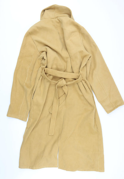 Womens UK Size 12 Boohoo Yellow Overcoat