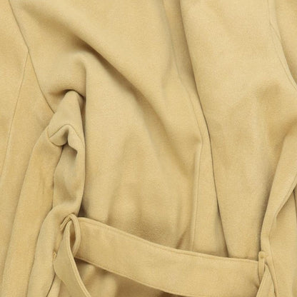 Womens UK Size 12 Boohoo Yellow Overcoat