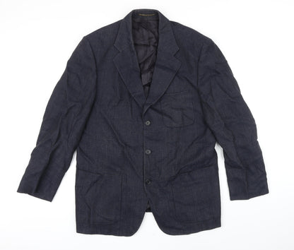 Mens UK Size 40 M&S Regular Blue Suit Jacket