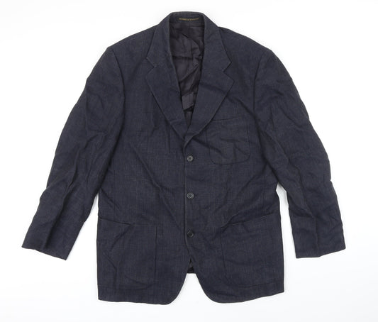 Mens UK Size 40 M&S Regular Blue Suit Jacket