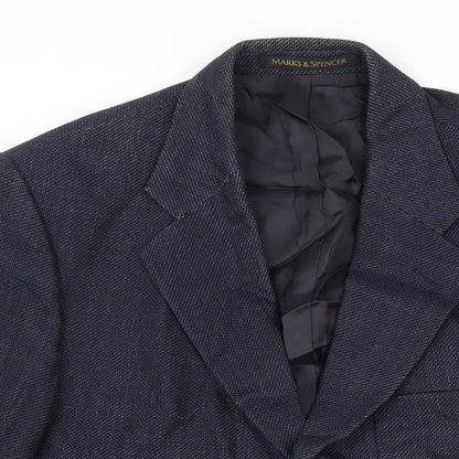 Mens UK Size 40 M&S Regular Blue Suit Jacket