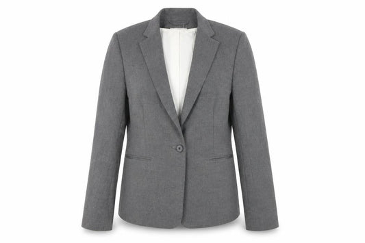 H&M Womens Grey Jacket Blazer Size 12 Button