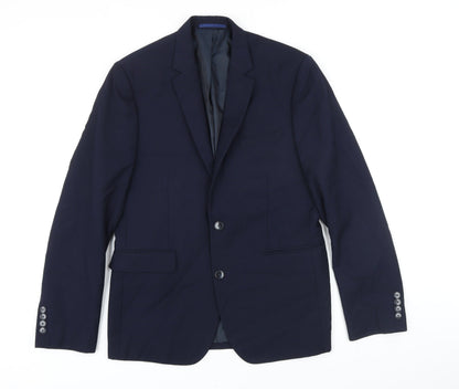 Mens UK Size 40 Burton Regular Blue Suit Jacket