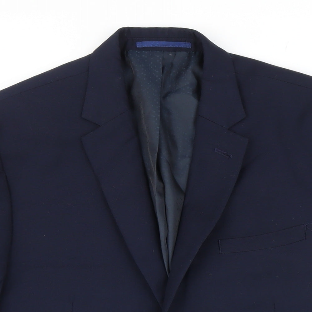 Mens UK Size 40 Burton Regular Blue Suit Jacket