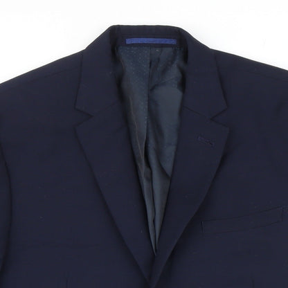 Mens UK Size 40 Burton Regular Blue Suit Jacket