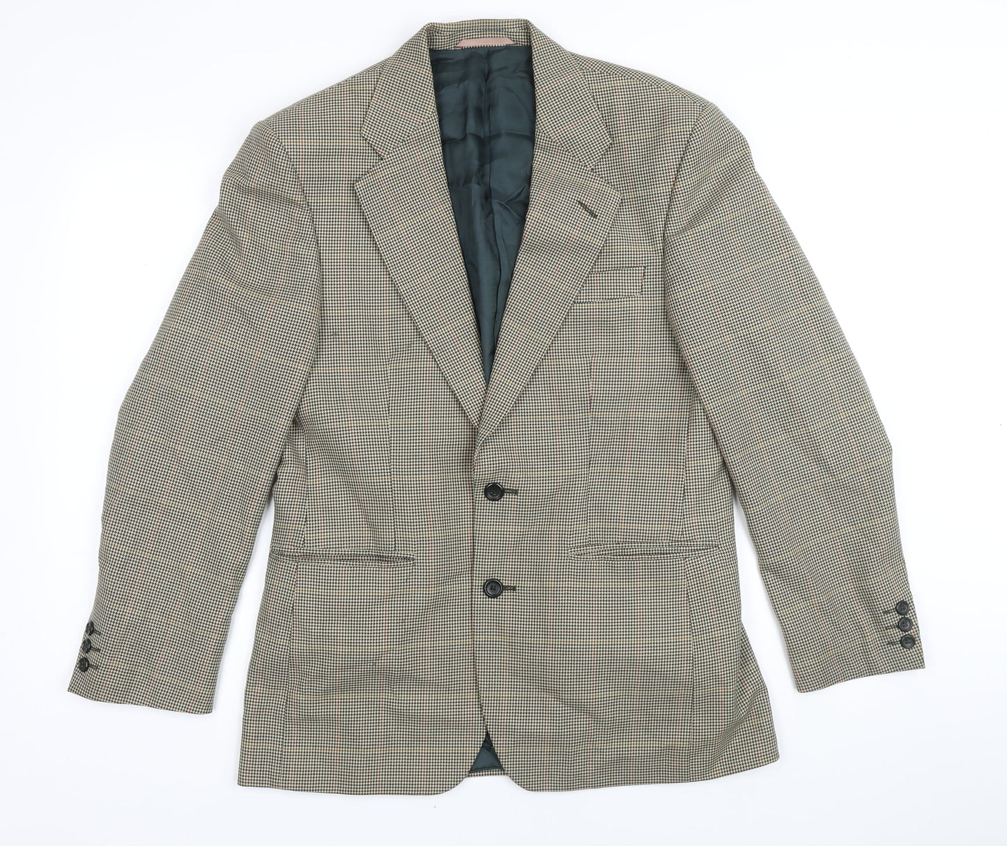 Mens UK Size 38 Pinstripe Regular Brown Suit Jacket