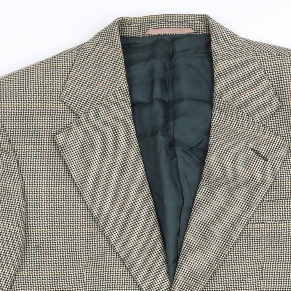 Mens UK Size 38 Pinstripe Regular Brown Suit Jacket
