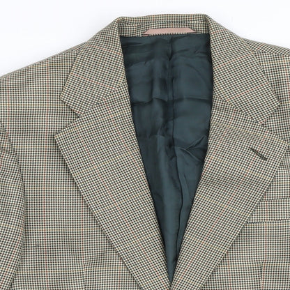 Mens UK Size 38 Pinstripe Regular Brown Suit Jacket