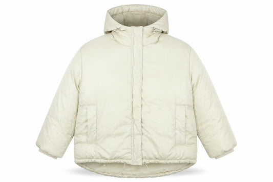 Womens UK Size 12 Missguided Beige Puffer Jacket Coat