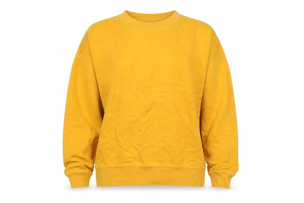 Next Womens Yellow Cotton Pullover Sweatshirt Size 12 Pullover