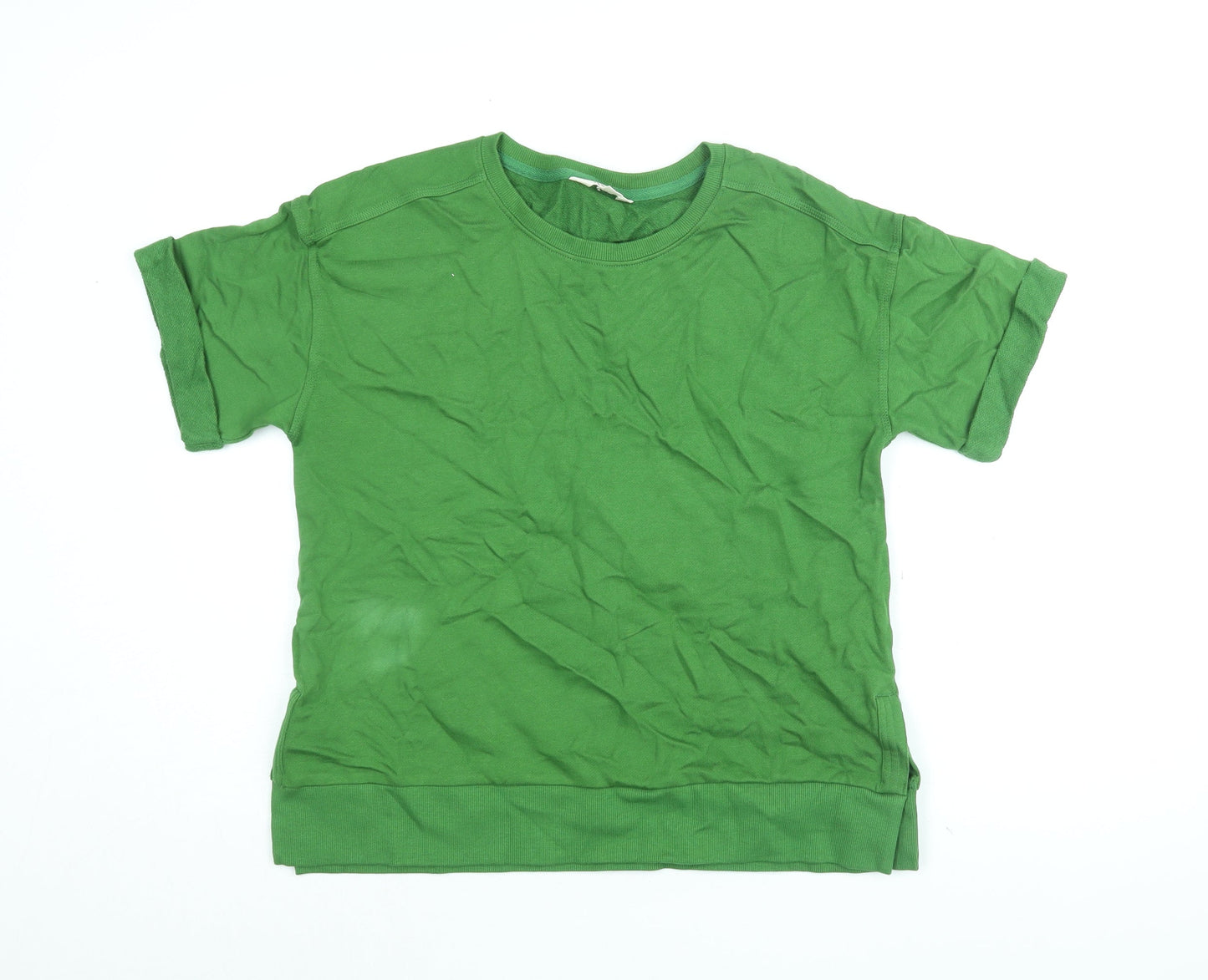 Womens UK Size S Per Una Green Basic T-Shirt