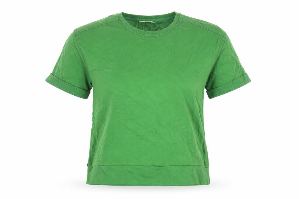 Womens UK Size S Per Una Green Basic T-Shirt
