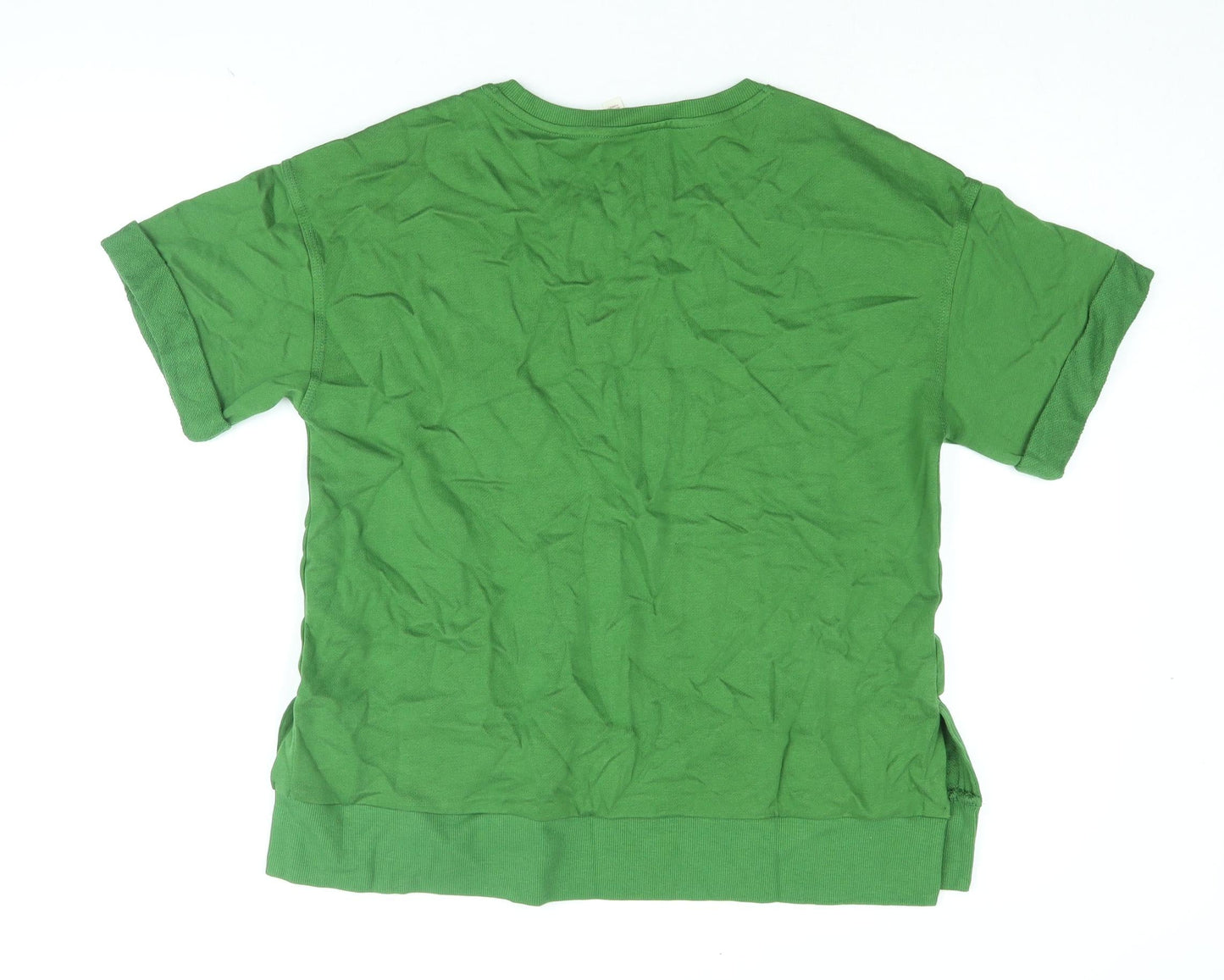 Womens UK Size S Per Una Green Basic T-Shirt