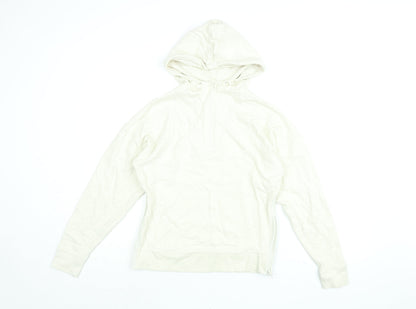 Goodmove Womens Beige Cotton Pullover Hoodie Size 6 Zip