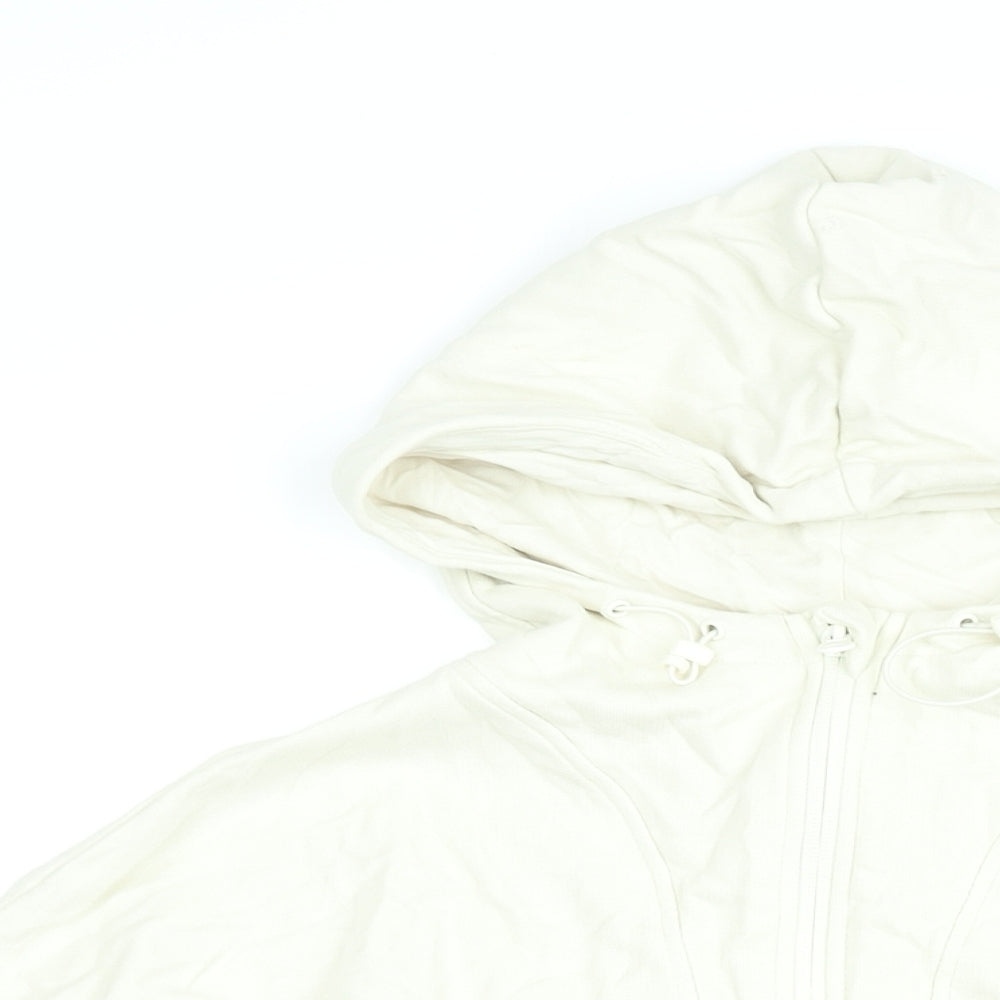 Goodmove Womens Beige Cotton Pullover Hoodie Size 6 Zip