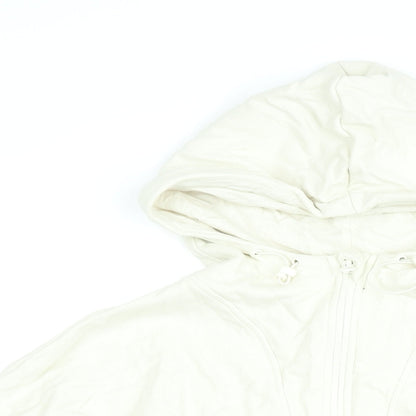 Goodmove Womens Beige Cotton Pullover Hoodie Size 6 Zip