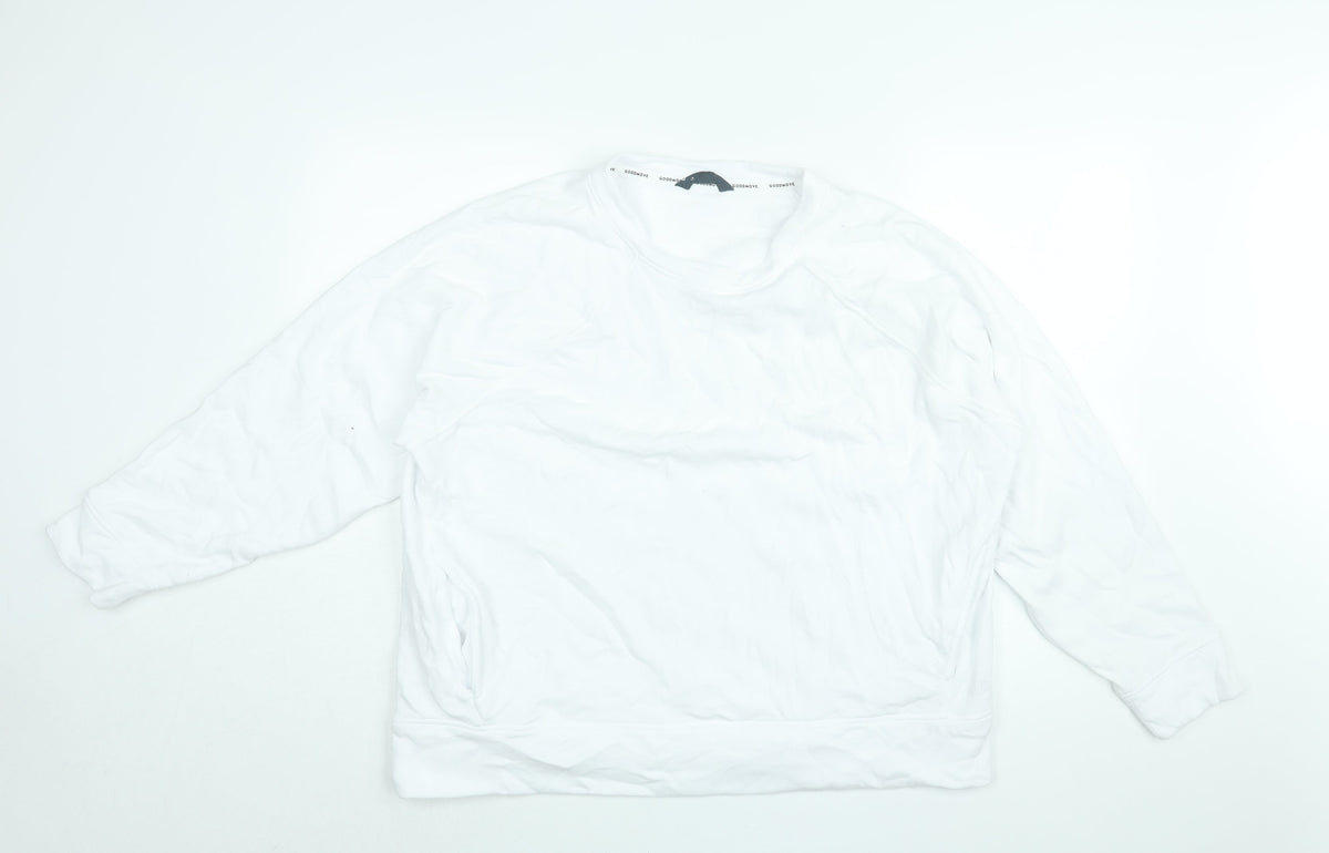 Goodmove Womens White Cotton Pullover Sweatshirt Size 18 Pullover