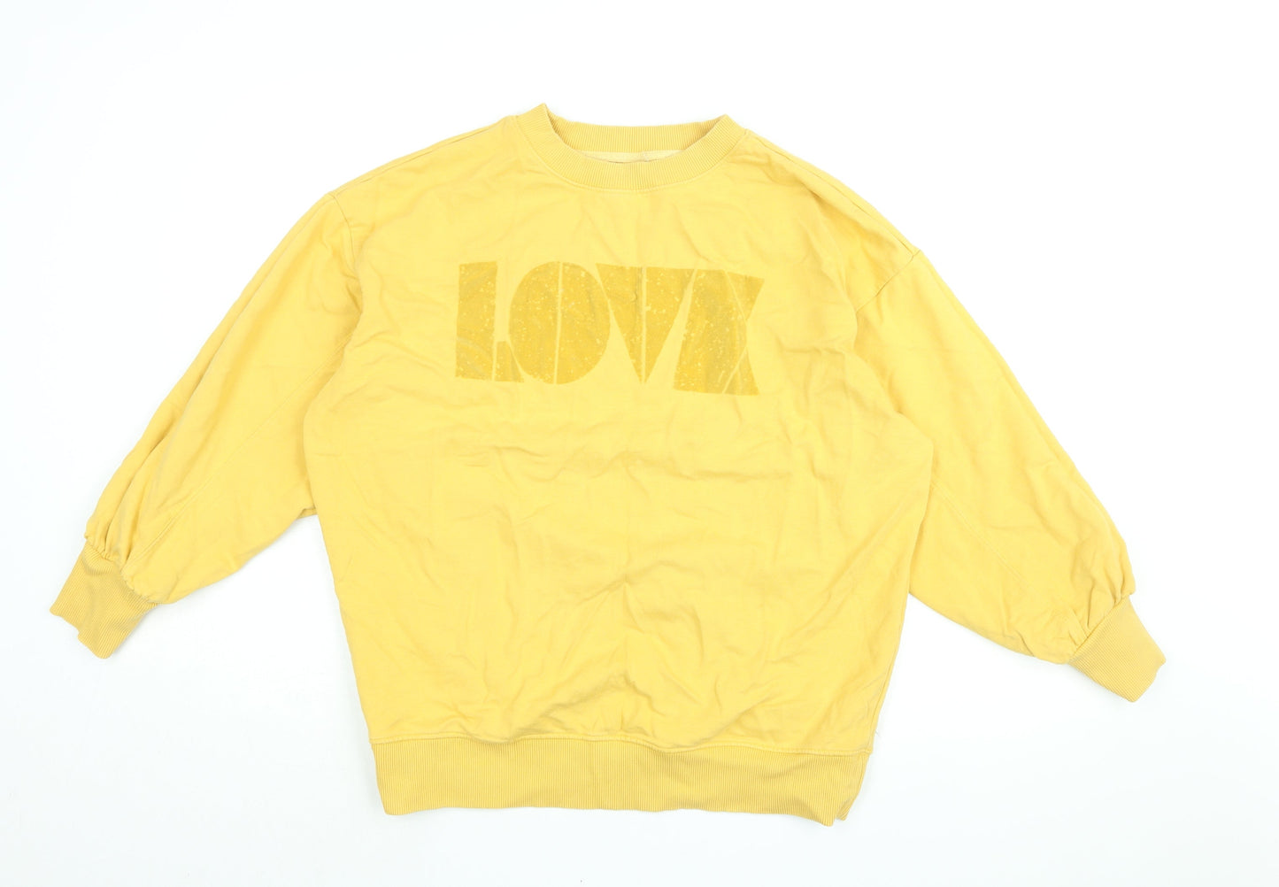 Womens UK Size M NEXT Yellow Pullover Sweatshirt