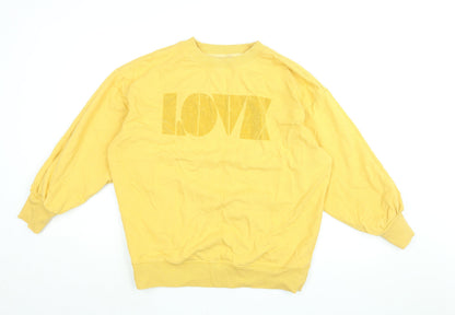 Womens UK Size M NEXT Yellow Pullover Sweatshirt